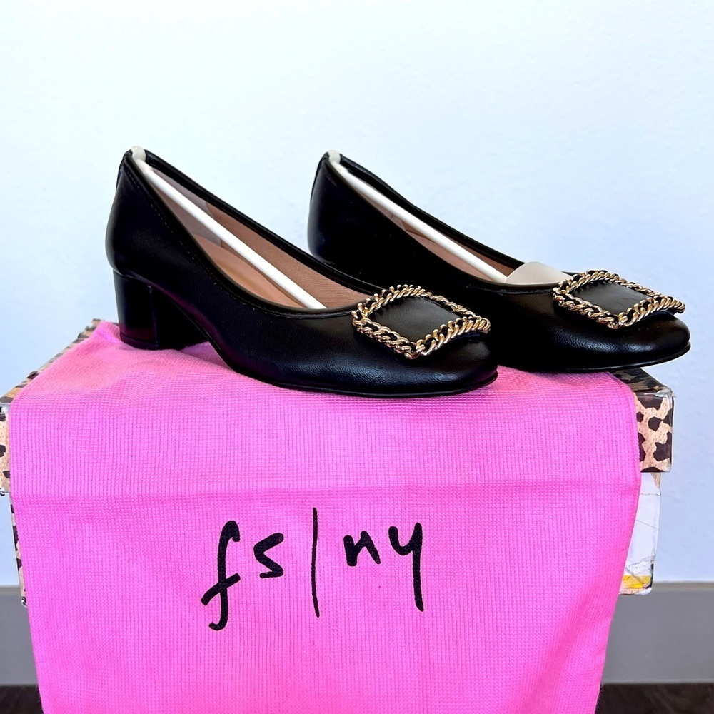 French Sole (fs / ny) Women's Izzy Heel in Black Napa - size 5 1/2​​​​